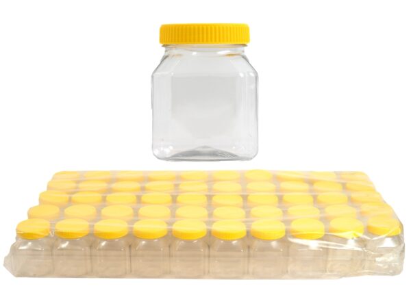 Borcan pentru îmbuteliere miere tip HEXAGON